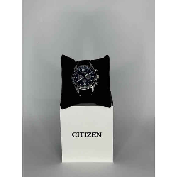 Citizen Eco-Drive CA4654-12M Men’s Chronograph Watch Blue Dial Nylon Strap